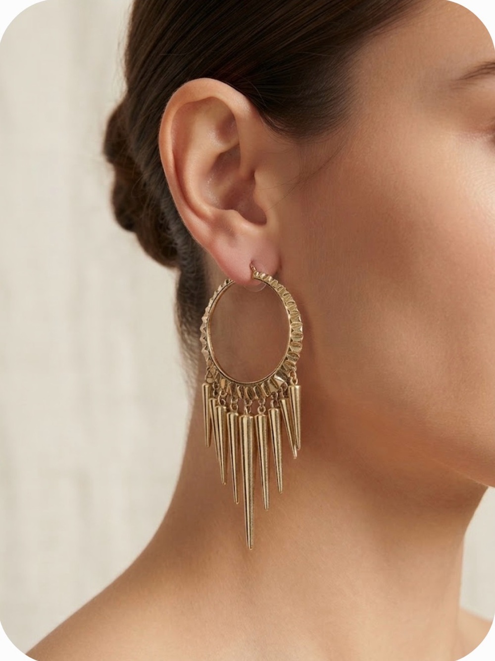 Gold-toned oversized hoops - NWOT